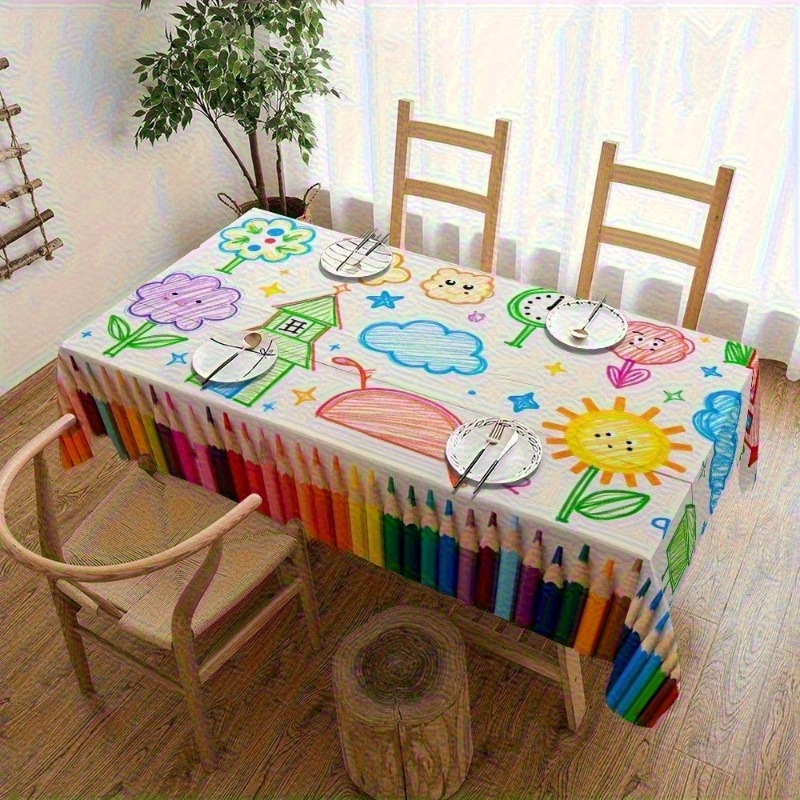 Kids Outdoor Dining Table - Toalha de mesa com estampa de