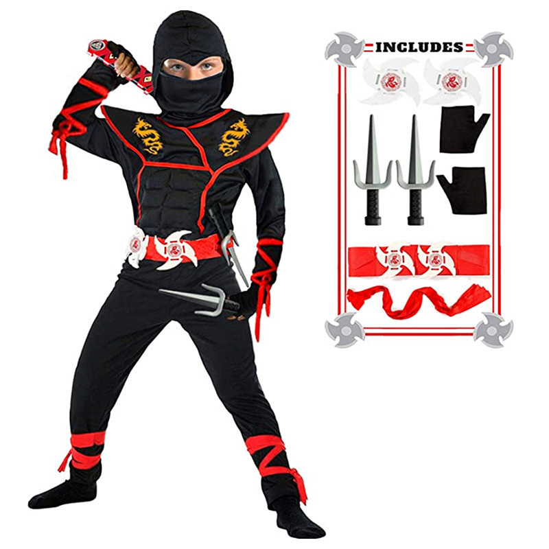 Kids Outdoor Ninja Warrior Course - Traje ninja menino halloween crianças traje