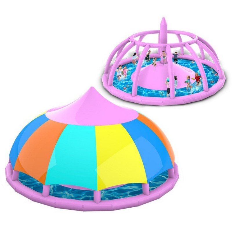 Kids Outdoor Play Tent - Piscina Inflável com Toldo para Crianças,