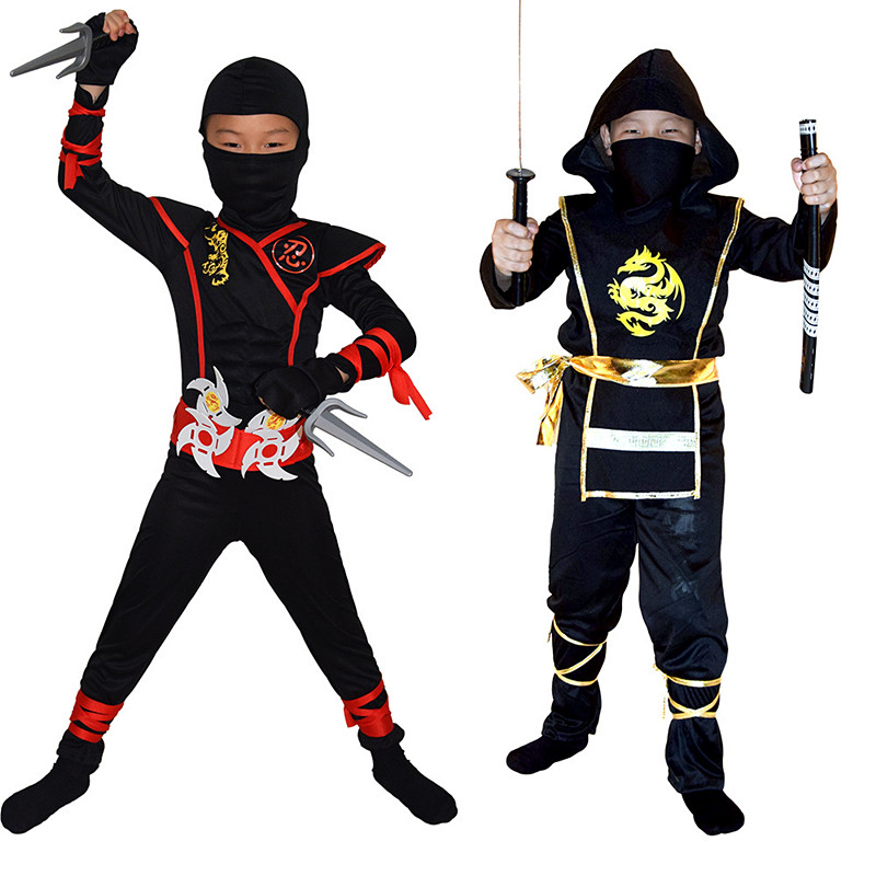 Kids Outdoor Ninja Warrior Course - Fantasia de ninja deluxe para meninos,