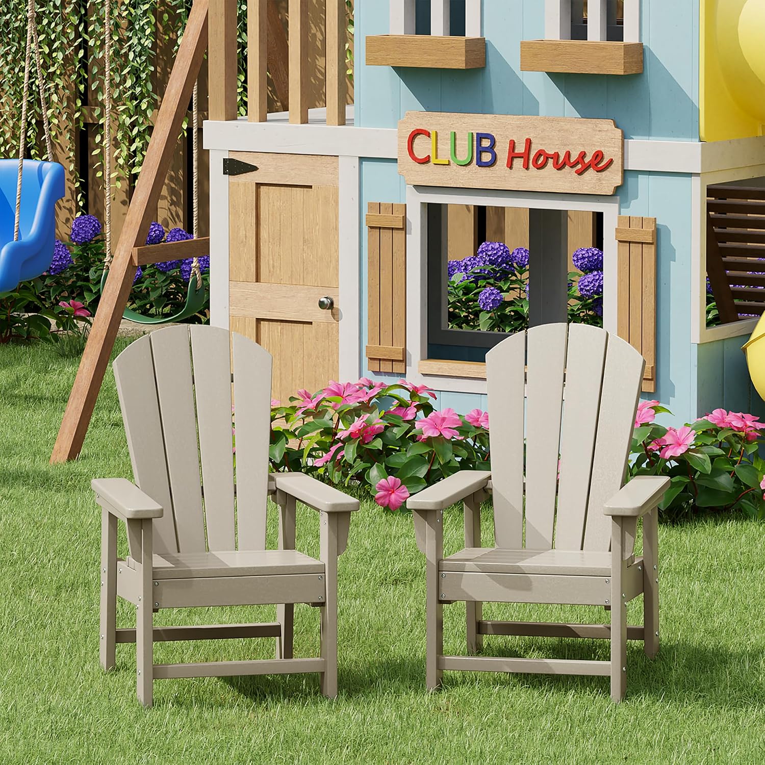 Kids Outdoor Lawn Chair - Conjunto de 2 Cadeiras Infantis para
