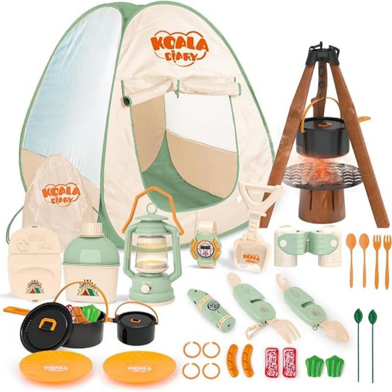 Kids Outdoor Play Tent - Crianças conjunto de acampamento brinquedos da