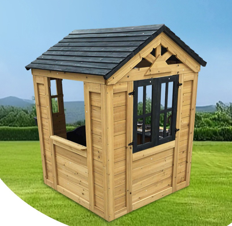 Casa de Brinquedo de Madeira p - Kids Outdoor Cubby House avaliação e preço