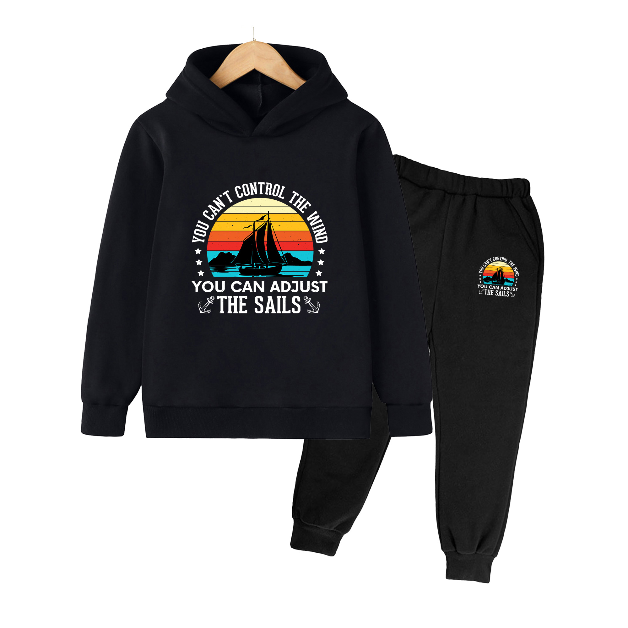 Conjunto de moletom com estamp - Kids Outdoor Wear avaliação e preço
